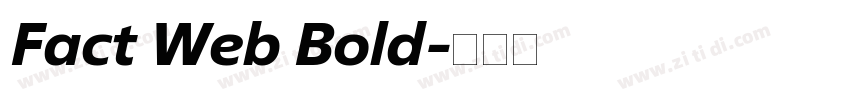 Fact Web Bold字体转换